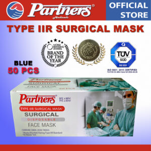 Partners Type II-R Surgical Grade Face mask Ear Loop 3 PLY Disposable